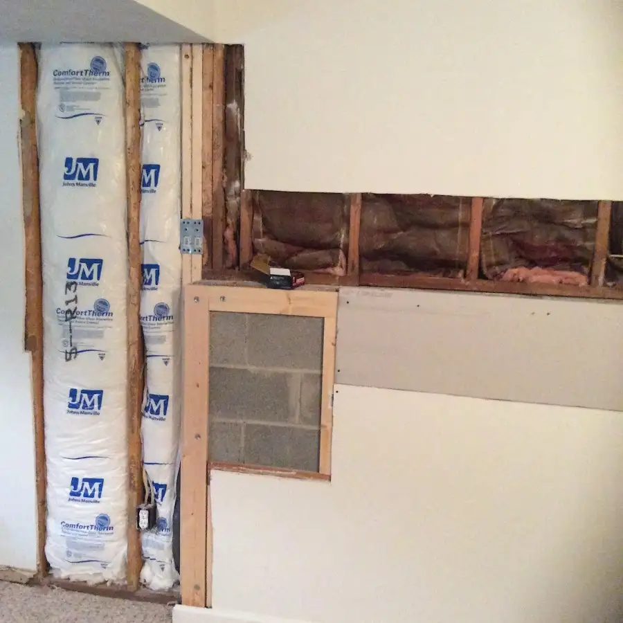 Wall insulation replacement during Contents Cleaning & Restoration in Winthrop Harbor